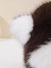 Women's Faux Fur Raccoon Earflap Hat, Large Size, Warm for Autumn/Winter, Plush Fox Lei Feng Style.