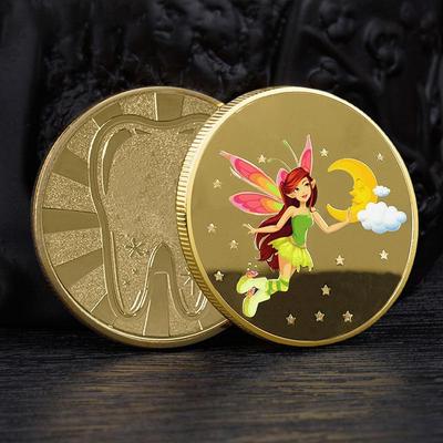 1PC Moneda Conmemorativa Hada de los Dientes Regalos Creativos para el Cambio de Dientes de Niños Moneda Chapada Regalo Decoración del Hogar Recuerdo
