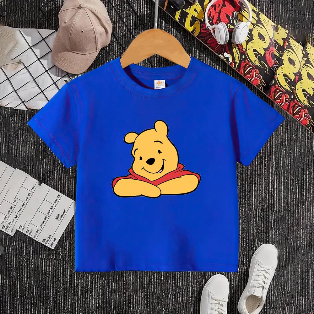 Disney Winnie the Pooh Children's T-Shirt Summer Short Sleeve Unisex for Boys and Girls 2026 New Style
