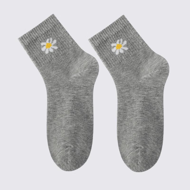 Langsha Women's Mid-Calf Antibacterial Cotton Socks