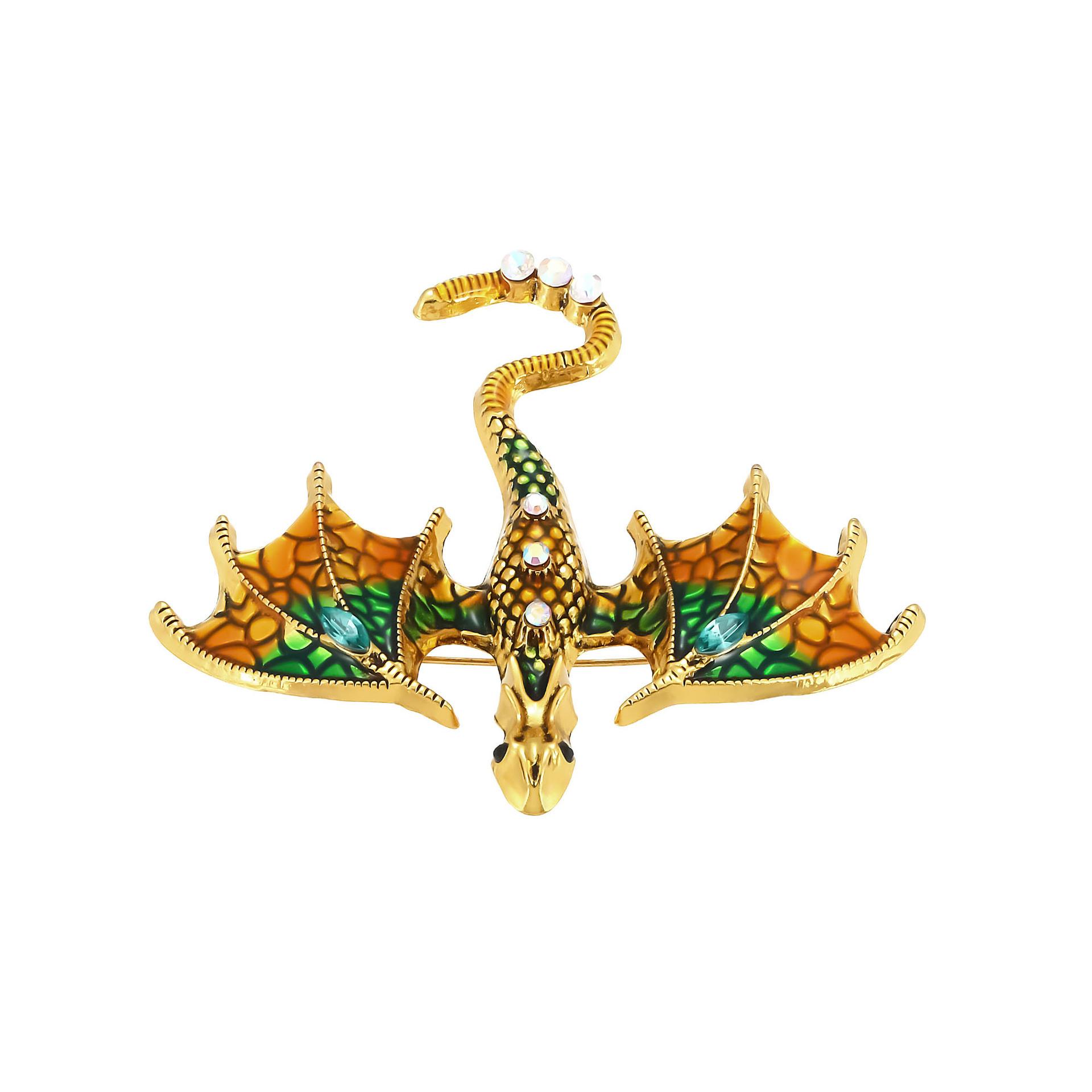 

Personalized Animal Brooch Vintage Oil Dripping Dragon Accessories Brooch Pin