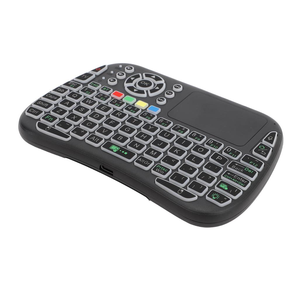 Mini Wireless Keyboard Handheld Remote Control Touchpad Fast Typing with RGB Backlight for Android TV Box