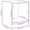 Nightstand with Glass Door Grey Sonoma 35 x 37 x 42 cm
