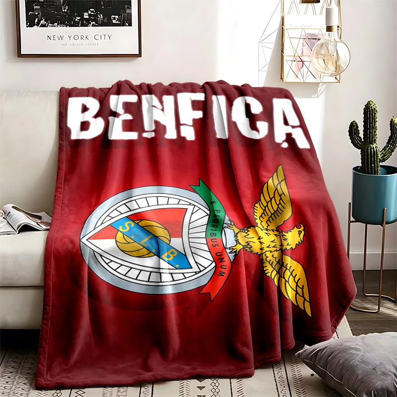 Sport Lisboa e Benfica Theme Blanket Suitable For Beds Sofas And Camping Perfect For Both Men And Women Comfortable Bedding All Year Round