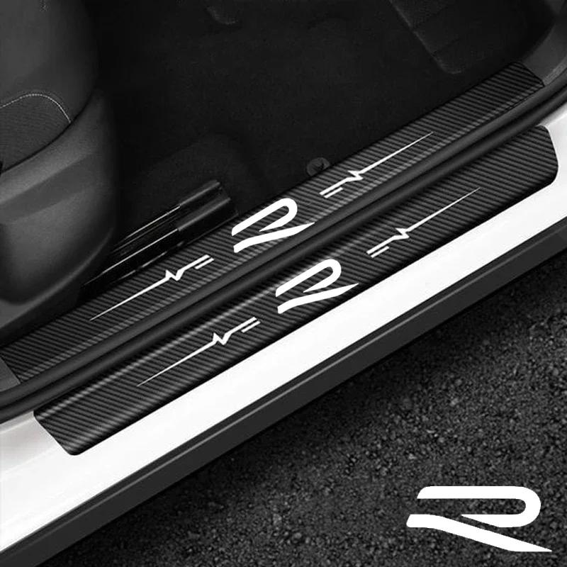 WGLRK1 Car Trunk Tail Threshold Door Sill Protector Stickers for Volkswagen VW RLine R LINE Badge Passat Polo GOLF 3 5 8 Jetta Touareg