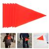 6pcs Durable PVC Reflective Warning Triangle Flags Bike Safety Cycling Pennant Reusable Banner Accessories Decor Flags For