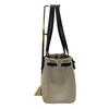Used Hermes Herbag Cabas PM Tote Bag Canvas Beige Black Authentic 1190