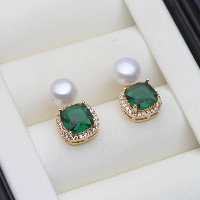 Wedding Natural Freshwater Pearl Earrings Woman,Small 925 Silver Pearl Stud Earrings With Pearls Wife Mother Birthday Gift White