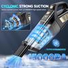 Handheld Vacuum Cordless, 15000PA Strong Suction Hand Held Car Vacuum Cleaner Portable with Multi-Nozzles & Washable Filter, Lightweight Dust Busters