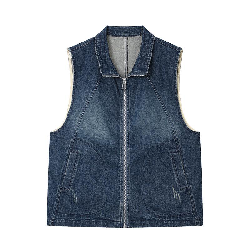 2024 Women's Lightweight Denim Vest: Spring & Autumn Sleeveless Jacket, Age-Reducing Style for Moms
