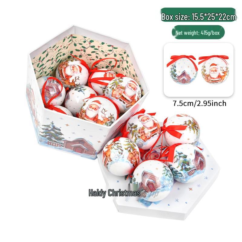 Enfeites de Árvore de Natal Criativos: Bolas de Memória e Pingentes de Papel com Padrão Pintado