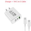 65W GaN Fast Charger USB Type C PD QC3.0 Quick Charging Charger Mobile Phone Adapter for 14 15 Pro Samsung Huawei