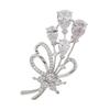High-end crystal temperament brooch female swan snowflake luxury atmospheric brooch sweater pin suit trendy accessories
