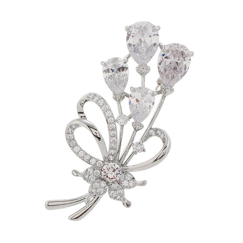 High-end crystal temperament brooch female swan snowflake luxury atmospheric brooch sweater pin suit trendy accessories