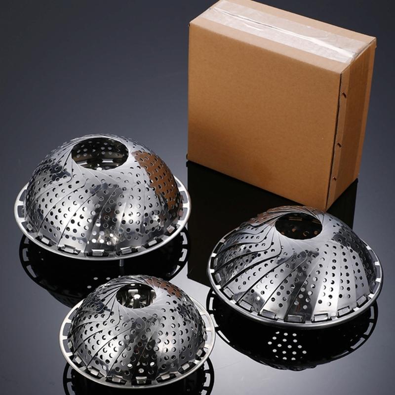 Adjustable Steaming Rack Stainless Steel Tableware Steamers Perfect for Various Food Sizes and Cooking Requirements