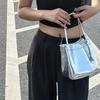 Eimertasche für Damen modische und einfache Lunchbox-Tasche, Nischen-Textur im westlichen Stil, kleine Handtasche