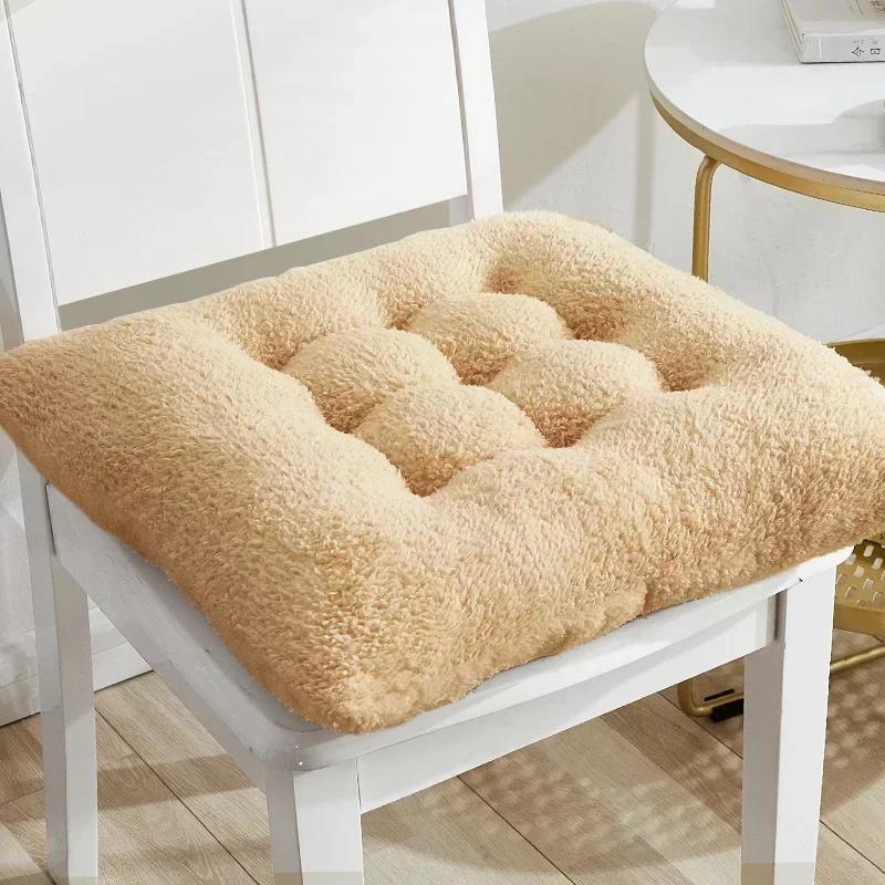 Plush Cushion Square Soft Warm Home Dining Chair Office Student Chair Cushions Home Decoration Lumbar Pad Floor Mat
