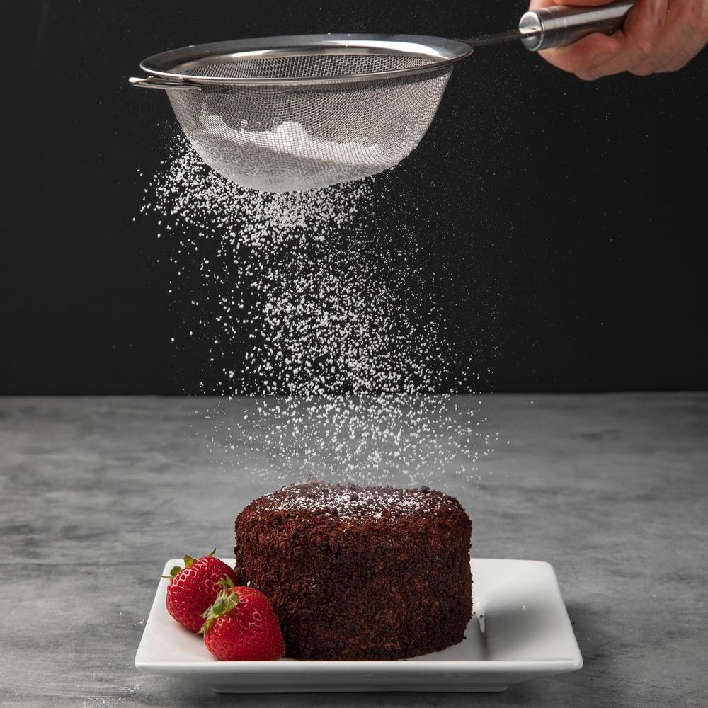 6 Inch Stainless Steel Fine Mesh Strainer Rinse Strain Drain Sifter Kitchen Tool Dishwasher Safe Durable Construction