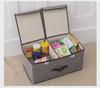 Foldable Cotton & Linen Storage Box: Portable Double Cover for Toys & Clothes