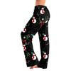 Women's Christmas Print Pants with and No Pockets, Casual Sleepwear for Home