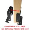 2pcs Easy Installation Post Base Brackets Adjustable Design Wood Fence Post  Wood Fence