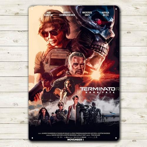 The Terminator Dark Fate Movie Metal Poster Tin Sign Collectable Plate