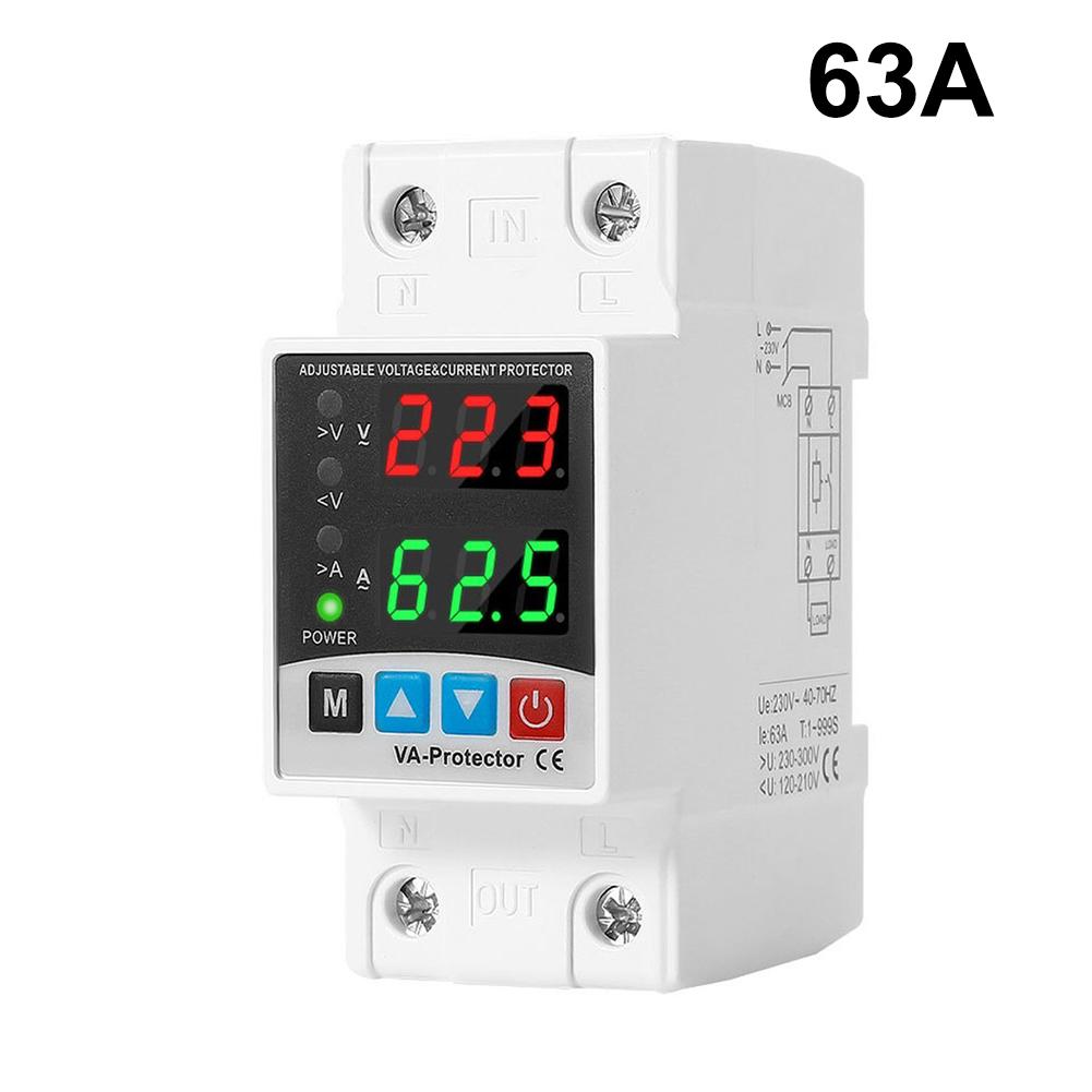 Self Resetting Digital Circuit Breaker 40A 63A with Compact Design and Adjustable Delay for Household Equipment