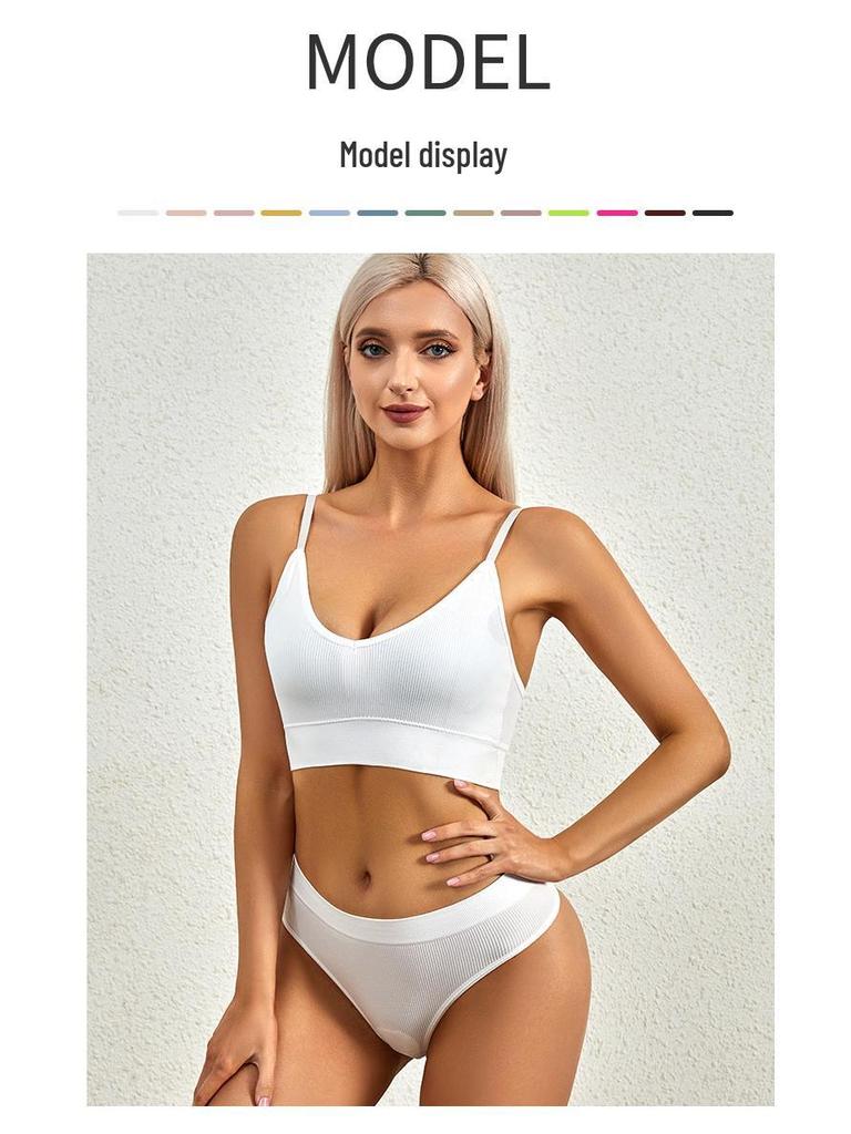 Adjustable Shapewear Set: High Elastic Breathable Camisole, Beautiful Back Vest, Thong, Underwire-Free, Anti-Sagging Bra.