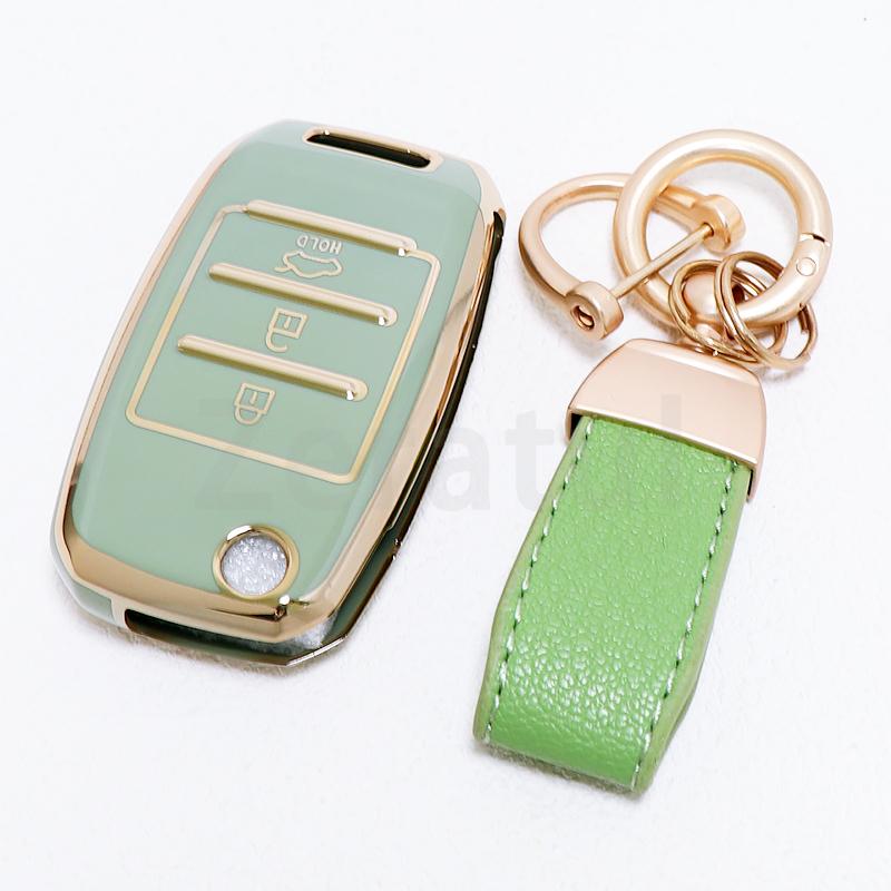 3/4 Button Tpu Car Key Shell Fob Case Cover For Hyundai Elantra Genesis Sonata Kia Rio Sedona Sorento Soul Sportage Forte Optima