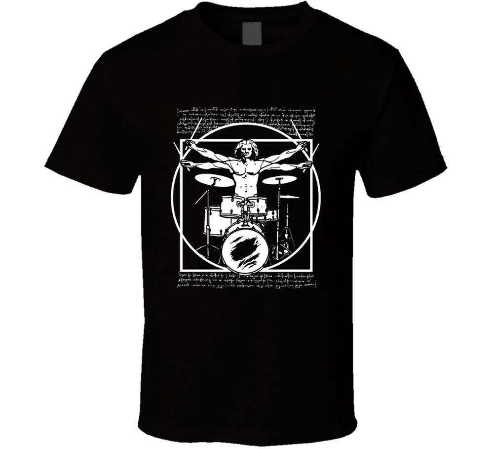Leonardo Da Vinci Renaissance Drummer Funny Gift Drums Trending T Shirt 2XL