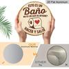 2D Flat 1pc Aluminum Decorative Ornament | Spanish-Style Bathroom Decorative Hanging Ornament | 7.87 inches × 7.87 inches | Ideal for wall decor in