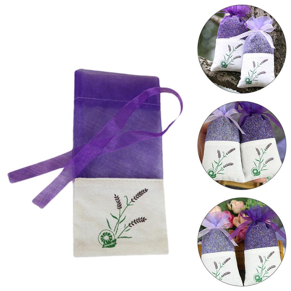 12Pcs Empty Drawstring Sachet Pouches Lavender Tone Small Mesh Organza Bags for Herbs Spices Jewelry Beads Gift Packaging