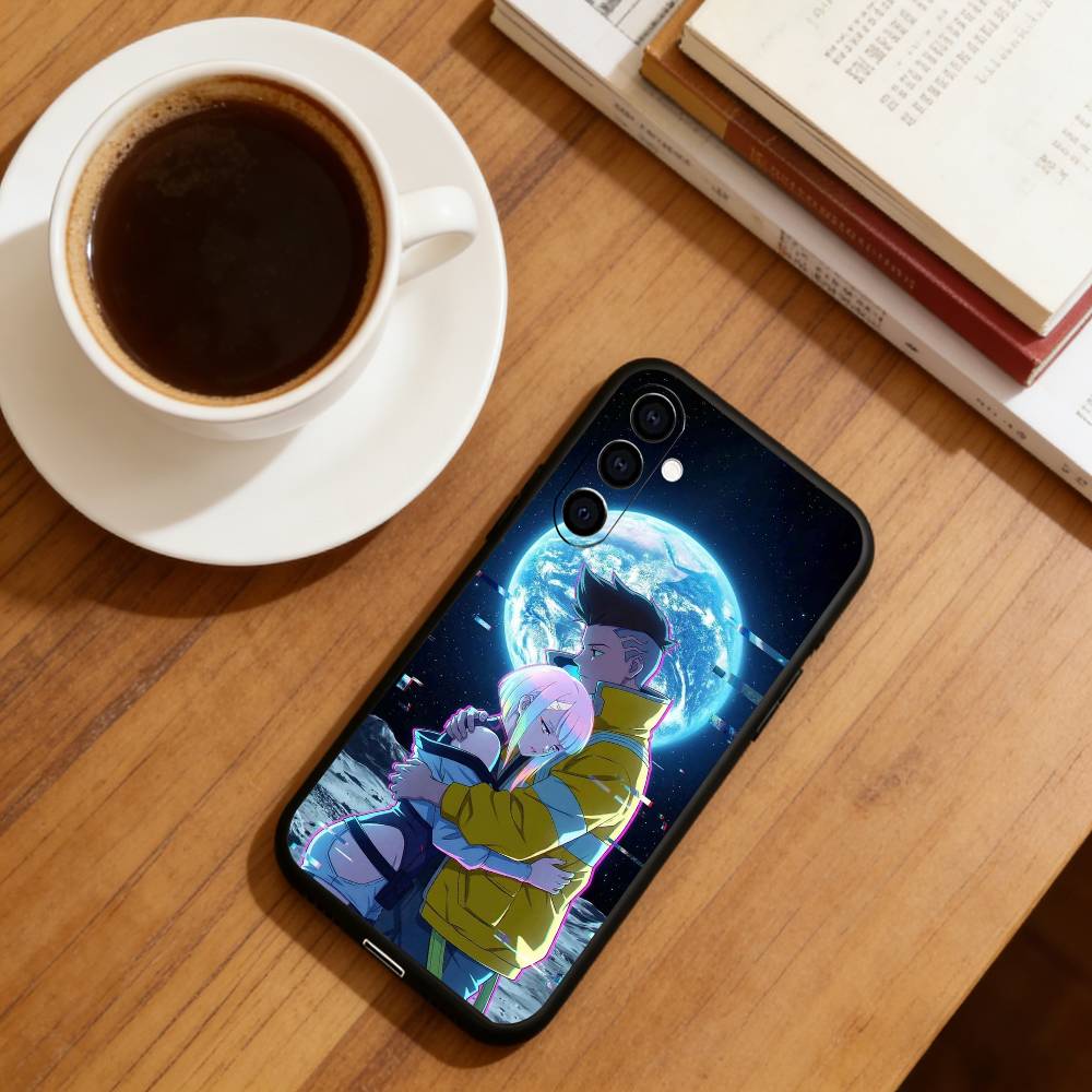 Anime C-Cyberpunk E-Edgerunners Phone Case For Samsung Galaxy A73,A72,A71,A70,A53,A52,A51,Soft Silicone Black Cover
