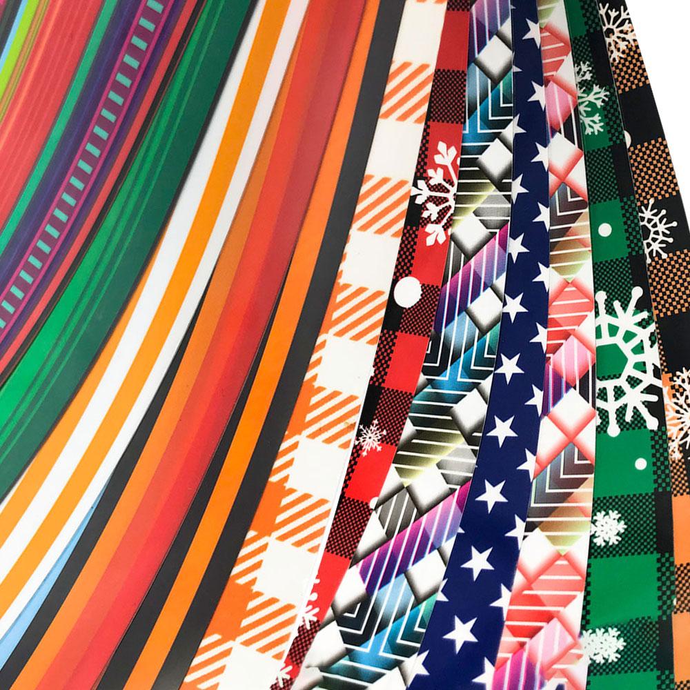 14 Cores Listras Flocos de Neve Estrelas Rolo HTV DIY Vinil para Transferência Térmica para Impressão em Camisetas Presente de Natal Artesanato Decoração(Fácil de Cortar e Remover)