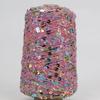 Hand-Knitted Bright Cotton Yarn with Sequins, 3MM+6MM, Combed and Fancy