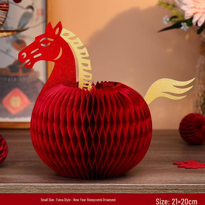 2026 Year of the Horse Zodiac Ornaments: Large Festive Fu Characters for New Year & Spring Décor