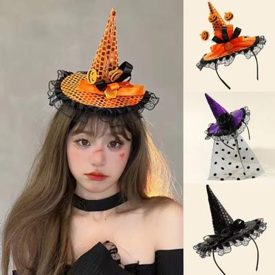 Cloth Hair Hoop Party Decorations Headband Funny Witch Hat  Halloween