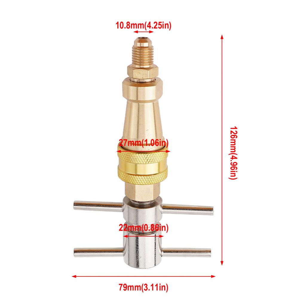 Smooth 14 Inch FNPT Brass Washer Quick Coupling For Refrigerator Quick Connect