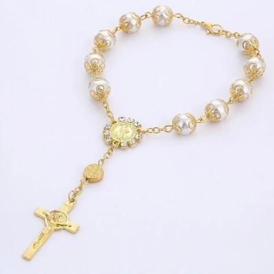 Baptism Religious Gift Catholic Chain Mini Rosary Bracelet for Women