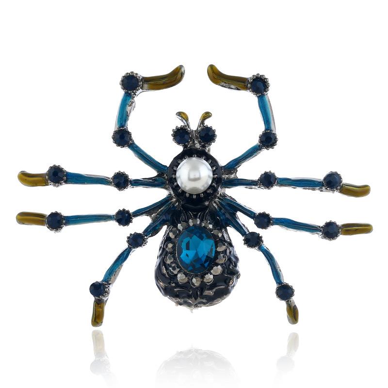 Retro personality exaggerated spider lizard snake brooch temperament sweater jacket pin versatile bag with accessories