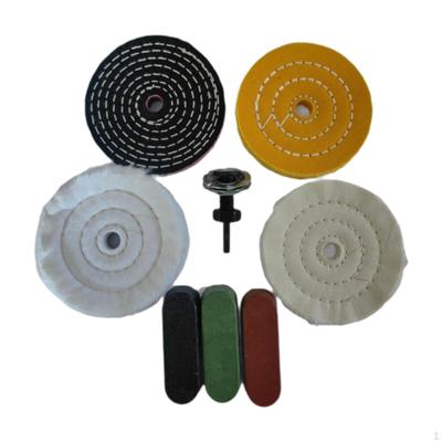 Buffing Polishing Wheel Kit with Shank Compound Pads for Stainless Steel