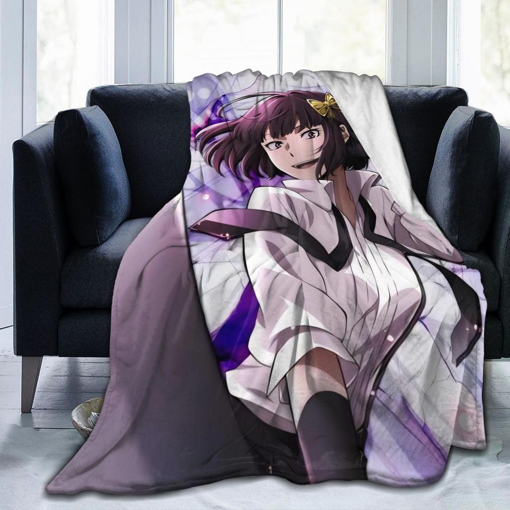 Anime Bungo Stray Dogs Blanket Fleece Winter Multi-function Lightweight Throw Blanket for Home Office Bedspreads