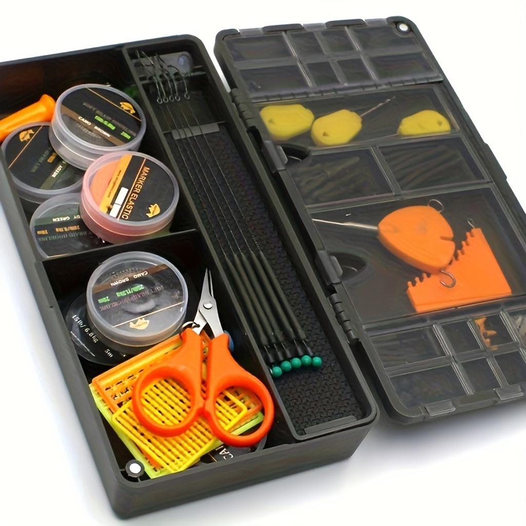 Fishing Line Box Hair Rig Board with Pins Fishing Hook Storage Box Equipment Compartment Fishing Tackle Box Enduring