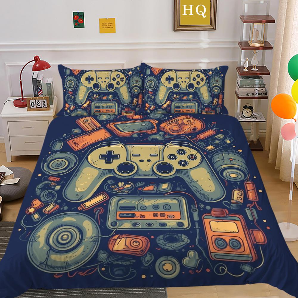 Fashion Bed Cover 3D Printed Homes Bedding Set Game Style Home Textiles Queen Size Polyester Comfortable Home Bedclothes