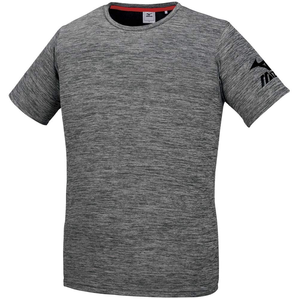 

Mizuno Тренировочная одежда с коротким рукавом, влагоотводящая, быстросохнущая, с защитой от УФ-лучей K2JA1114 Черная мок S Мужская футболка