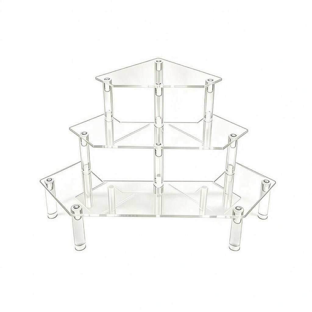 Three-Tier Acrylic Display Storage System Saving Countertop Organizer