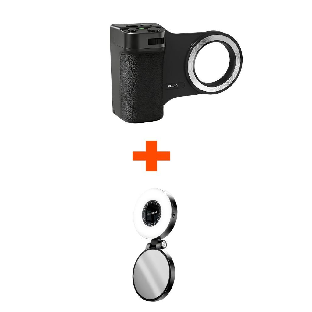 Fun Shot Magnetic Phone Camera Grip for iPhone Magsafe & Android with Detachable Charge Wireless Shutter Remote 1/4" Tripod Screw