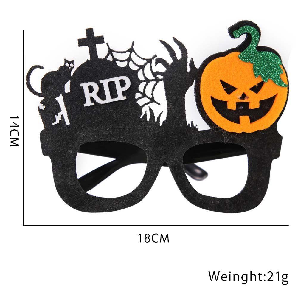 Skull Head Eyeglasses Frames Cobweb Ghost Halloween Decoration Glasses Pumpkin Halloween Dress Up