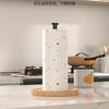 Modern Wooden Base Kitchen Paper Roll Holder Anti-Skid Desktop Roll Paper Holder Cling Film Holder Kitchen