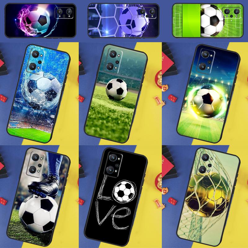 Football For Realme 13 Pro Plus 14 12 10 11 GT 6 5 6T GT7 Pro C51 C21Y C25S C75 C67 C61 C53 C55 Case